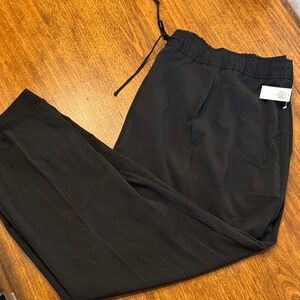 NWT Old Navy Women’s Black High Waist Billie Straight Trouser with Drawstring